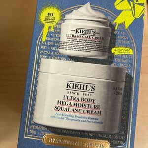 Kiehl's Ultra face cream+Ultra Body Mega Moisture Squalane Cream 8.4oz set